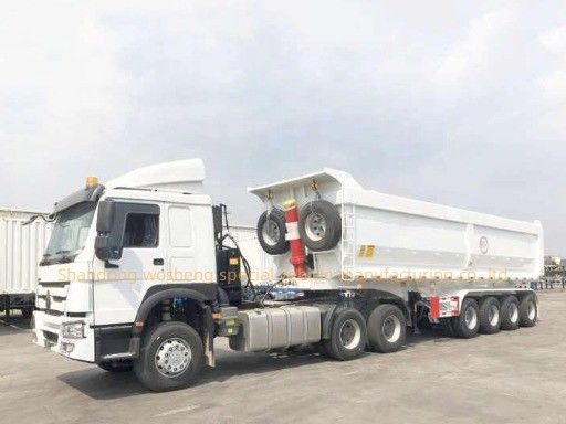 Q345B/T700 Stahl-Hauptstrahl-Hydraulik-Dumping-Lkw-Semi-Anhänger für Schwerlastbedarf