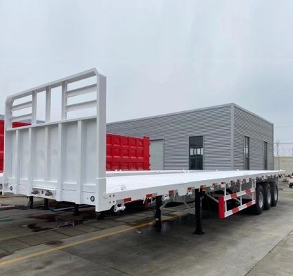 Flexibler 13 Tonnen*3 Achsen flacher Sattelanhänger mit 12 Drehverschlüssen für den Containertransport