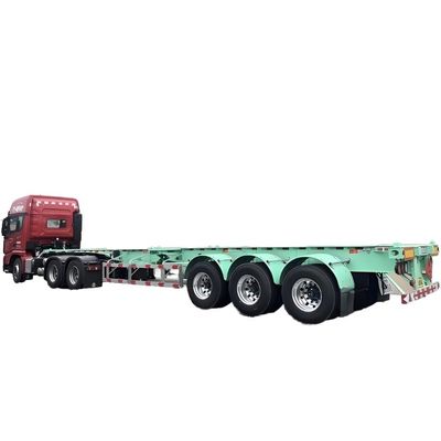 2 Achsen 3 Achsen Halbanhänger für 20ft 40ft 45ft Stahlskelett Containerschiff Transport
