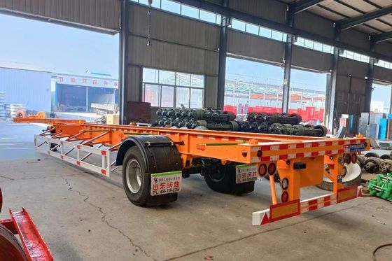 2 3 4 Achs-Stahl-Skelett-Halbanhänger für den Containertransport