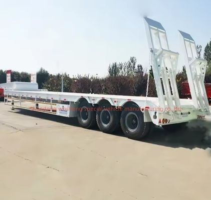 12 Räder Niedrigbett Container Chassis Loader Halbanhänger mit Q345B / T700 Stahl Hauptbalken