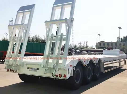 12 Räder Niedrigbett Container Chassis Loader Halbanhänger mit Q345B / T700 Stahl Hauptbalken