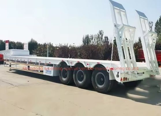 12 Räder Niedrigbett Container Chassis Loader Halbanhänger mit Q345B / T700 Stahl Hauptbalken