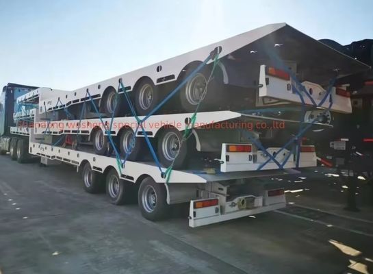 12 Räder Niedrigbett Container Chassis Loader Halbanhänger mit Q345B / T700 Stahl Hauptbalken