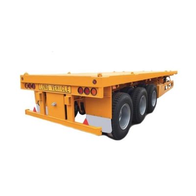 12500x2500x1600-3100mm Mehrfachachsen-Flachbett-Lkw-Sepiauflieger für den Containerverkehr
