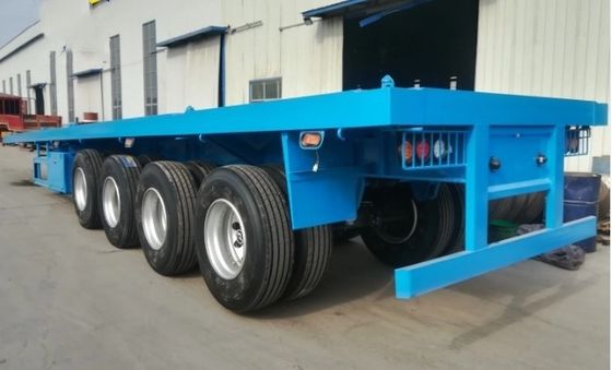 Blaue Farbe 3 Achsen 20 40 45 Fuß Container Flat Deck Semi-Trailer mit Anpassung