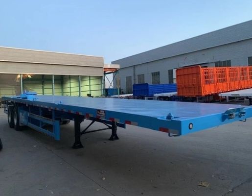 Blaue Farbe 3 Achsen 20 40 45 Fuß Container Flat Deck Semi-Trailer mit Anpassung
