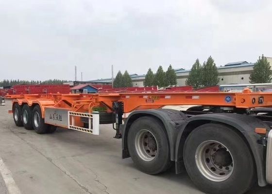 Maximale Nutzlast 30000 kg 3 Achsen Stahl-Skelett Halbanhänger für den Containertransport