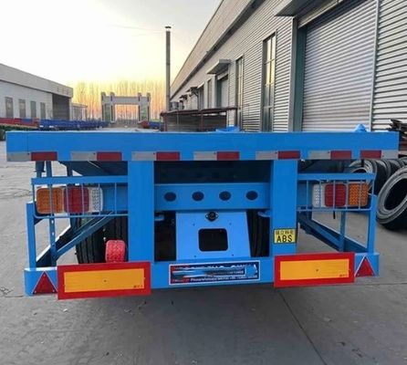 Blaue Farbe 3 Achsen 20 40 45 Fuß Container Flat Deck Semi-Trailer mit Anpassung