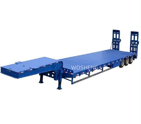 Wosheng 3 Achsen 12 Räder Niedrigbett Container Chassis Semi-Trailer 12500x2500x1100mm