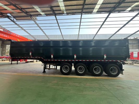 Nachfrage des Kunden 4 Achsen U-Typ End-Tipper Semi-Anhänger mit hydraulischem Rücken-Dump
