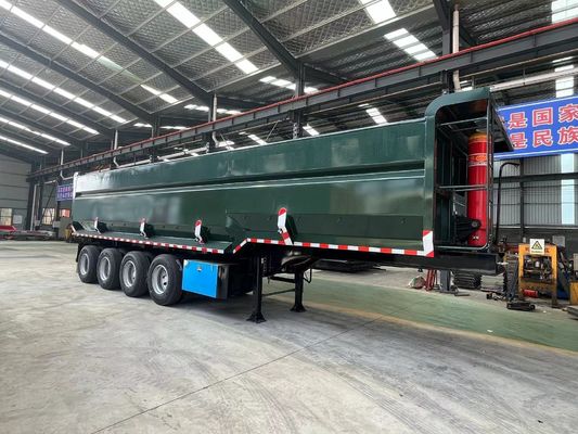 Nachfrage des Kunden 4 Achsen U-Typ End-Tipper Semi-Anhänger mit hydraulischem Rücken-Dump