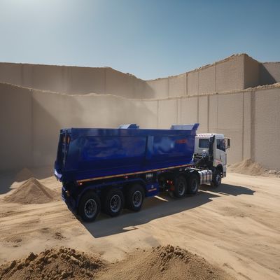 28 t schweres Landegerät Hydraulischer Rücken-Dump-Semi-Anhänger für den Transport von großen Steinen
