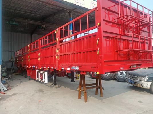 Q345B Hauptstrahl 3/4 Achse 7,5 Tonnen 12,4m Seitenzaun Semi-Anhänger für Lkw-Anpassung