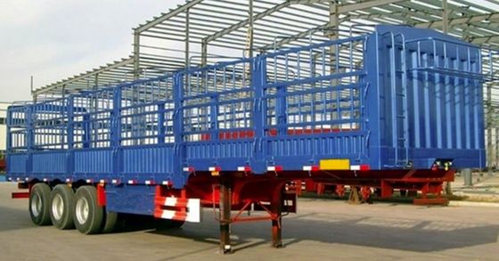 Q345B Hauptstrahl 3/4 Achse 7,5 Tonnen 12,4m Seitenzaun Semi-Anhänger für Lkw-Anpassung