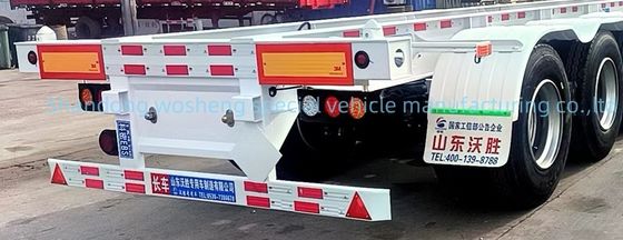 Maximalkapazität 60T 40FT Container Stahl Lkw Anhänger 3 Achsen Skelett Halbanhänger