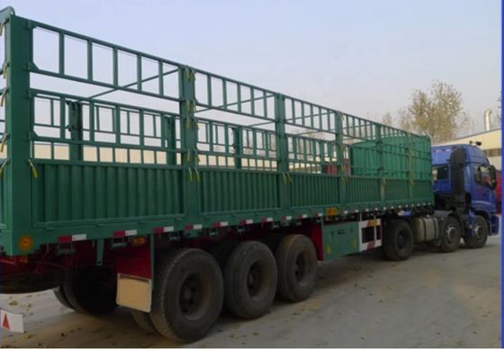 Q345B Hauptstrahl 3/4 Achse 7,5 Tonnen 12,4m Seitenzaun Semi-Anhänger für Lkw-Anpassung