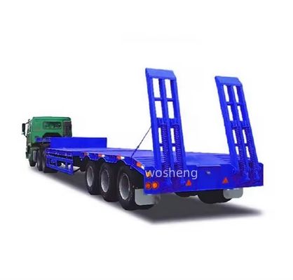 Wosheng Schwergeräte Transport Low Boy Truck Anhänger mit 3/4/5/6/7 Achsen