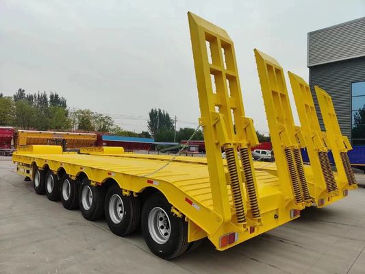 Wosheng Schwergeräte Transport Low Boy Truck Anhänger mit 3/4/5/6/7 Achsen