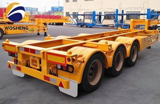 3 oder 4 Achsen 20-45 Fuß Container Lkw Anhänger Chassis Stahl Skelett Halbanhänger
