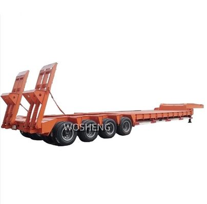30TON/60TON/80TON/100TON Halbanhänger mit niedrigem Sattelbett mit Gänsenhals-Design und hoher Nutzlast