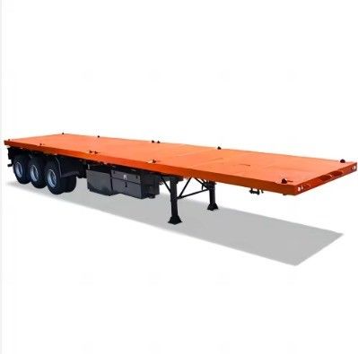 angepasste Farbe 50 Tonnen Nutzlast 20/40ft Container Trainer Lastwagen Flatbed Semi-Trailer