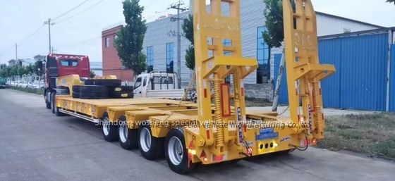 30TON/60TON/80TON/100TON Halbanhänger mit niedrigem Sattelbett mit Gänsenhals-Design und hoher Nutzlast