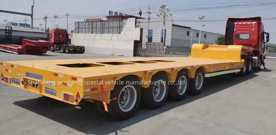 30TON/60TON/80TON/100TON Halbanhänger mit niedrigem Sattelbett mit Gänsenhals-Design und hoher Nutzlast