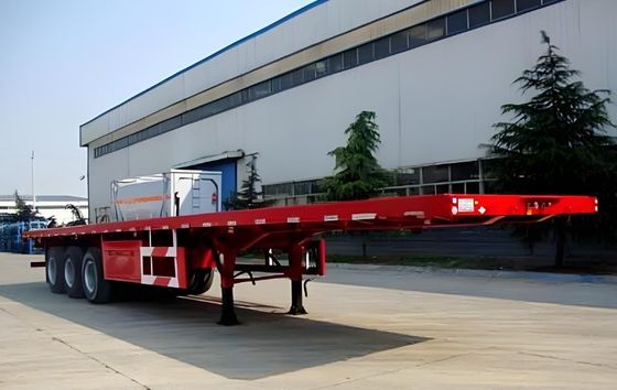 angepasste Farbe 50 Tonnen Nutzlast 20/40ft Container Trainer Lastwagen Flatbed Semi-Trailer