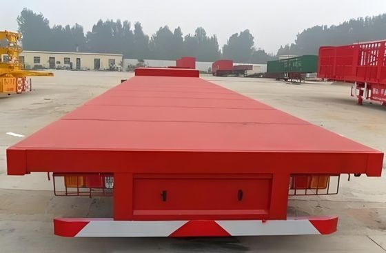 angepasste Farbe 50 Tonnen Nutzlast 20/40ft Container Trainer Lastwagen Flatbed Semi-Trailer