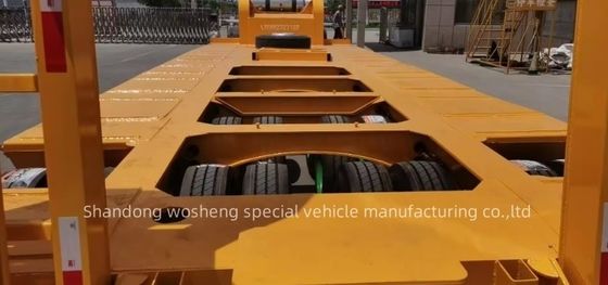 Maximale Nutzlast Wosheng Low-Bed Semi-Trailer mit 28 t schwerem Landegerät und 4 Achsen