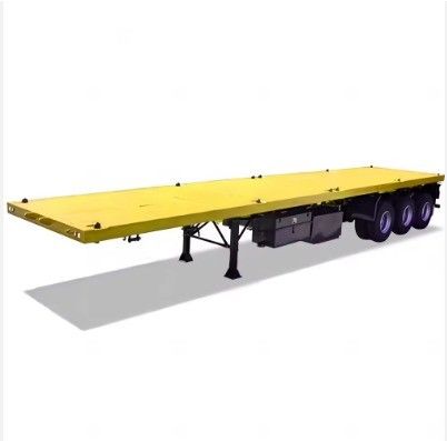12400x2610x1550mm 7 Tonnen Tare Gewicht 50 Tonnen Nutzlast 20/40ft Flatbed Semi Trailer
