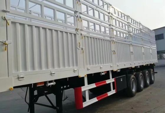 Auflieger für Lkw Auflieger mit 3 Achsen Zaun Auflieger für Vieh und Gemüse