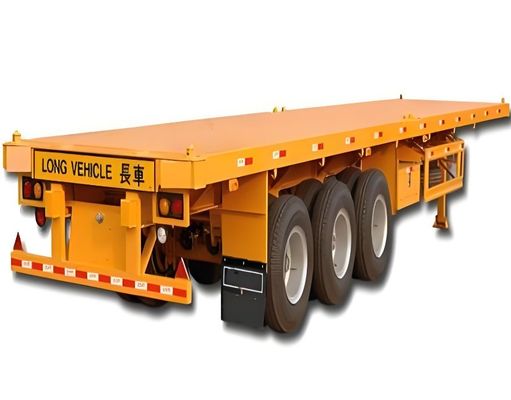 Gute 3-Achse 30-120tons Container Flachbett Lkw Anhänger für den Transport von Containern