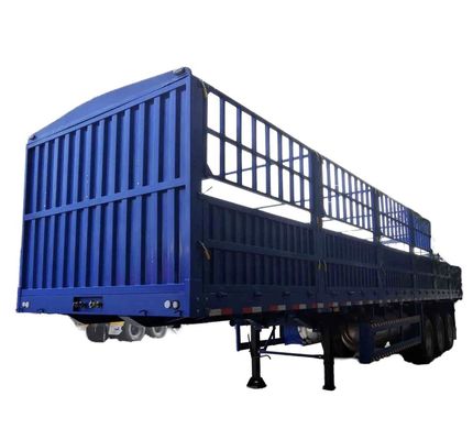 Stahltransport mit 3/4 Achse Flat Type Seitenzaun Semi-Anhänger von Professional
