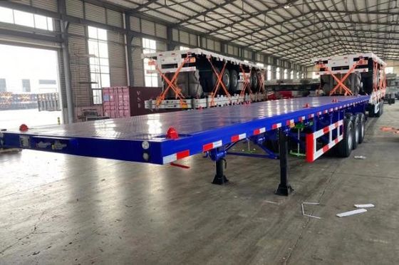 50 Tonnen 3 Achsen Container Flatbed Truck Halbanhänger mit Q345B Stahl Nutzlast individuell
