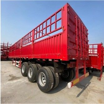 Stahltransport mit 3/4 Achse Flat Type Seitenzaun Semi-Anhänger von Professional