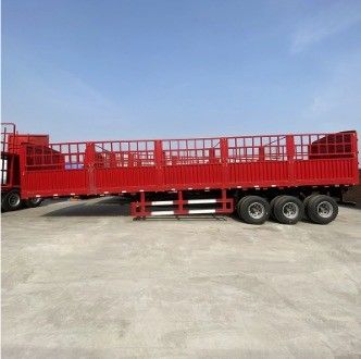 Stahltransport mit 3/4 Achse Flat Type Seitenzaun Semi-Anhänger von Professional
