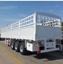 Stahltransport mit 3/4 Achse Flat Type Seitenzaun Semi-Anhänger von Professional