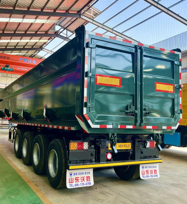 40 Kubikmeter U-Form Ende Entladen Hydraulischer Kipper Rücken Dump Halbanhänger für Lkw-Anhänger