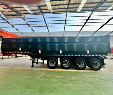 40 Kubikmeter U-Form Ende Entladen Hydraulischer Kipper Rücken Dump Halbanhänger für Lkw-Anhänger