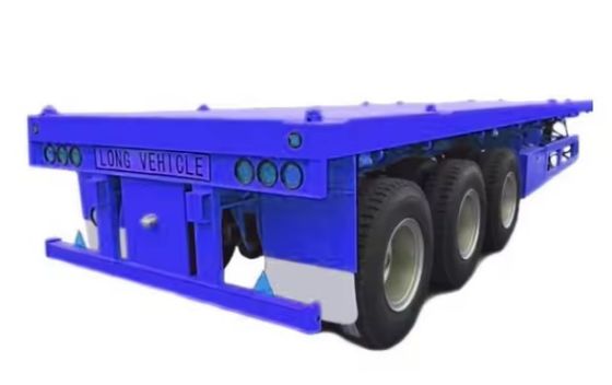 Halbanhänger 4 Achsen 20FT 40FT Flachbett Container Stahllastwagen mit individueller Größe