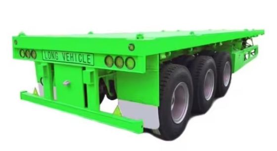 Halbanhänger 4 Achsen 20FT 40FT Flachbett Container Stahllastwagen mit individueller Größe
