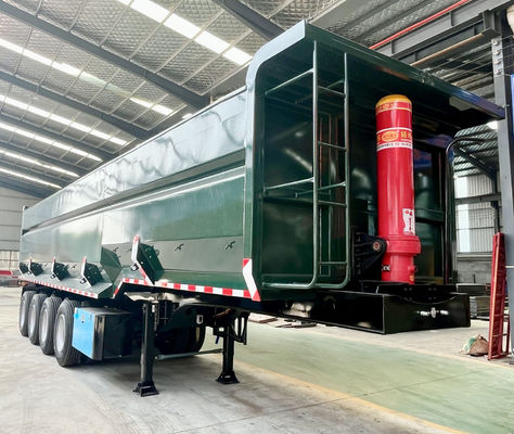 40 Kubikmeter U-Form Ende Entladen Hydraulischer Kipper Rücken Dump Halbanhänger für Lkw-Anhänger
