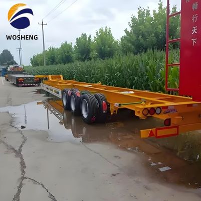 Kundenanfrage 2 Achs-Fahrwerk 40FT/45FT Skelett-Semi-Anhänger Schwerlast-Landegerät
