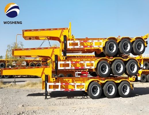 Kundenanfrage 2 Achs-Fahrwerk 40FT/45FT Skelett-Semi-Anhänger Schwerlast-Landegerät