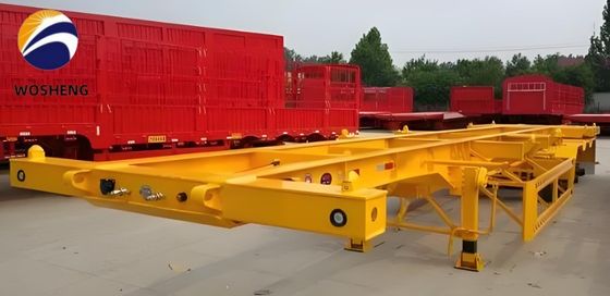 Kundenanfrage 2 Achs-Fahrwerk 40FT/45FT Skelett-Semi-Anhänger Schwerlast-Landegerät