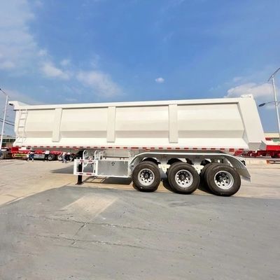 3 Achsen 20-80 Tonnen U-Typ Hydraulischer Hinterbehälter mit Abstoßung für End-Tipping-Lkw-Anhänger