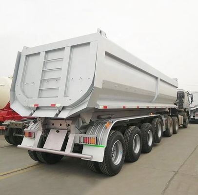 3 Achsen 20-80 Tonnen U-Typ Hydraulischer Hinterbehälter mit Abstoßung für End-Tipping-Lkw-Anhänger
