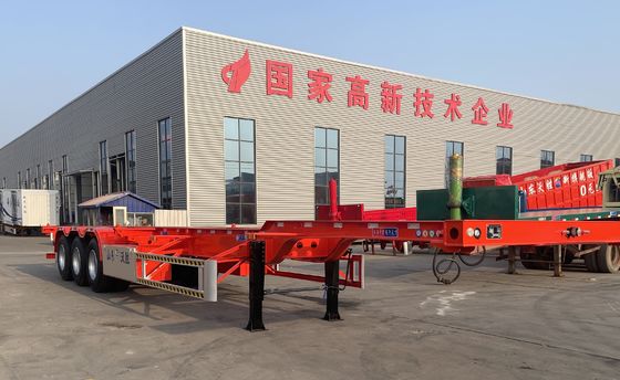 Maximale Nutzlast 50 Tonnen 2/3 Achsen Gänsehals Container Skelett Chassis Skelett Halbanhänger für Lastwagen